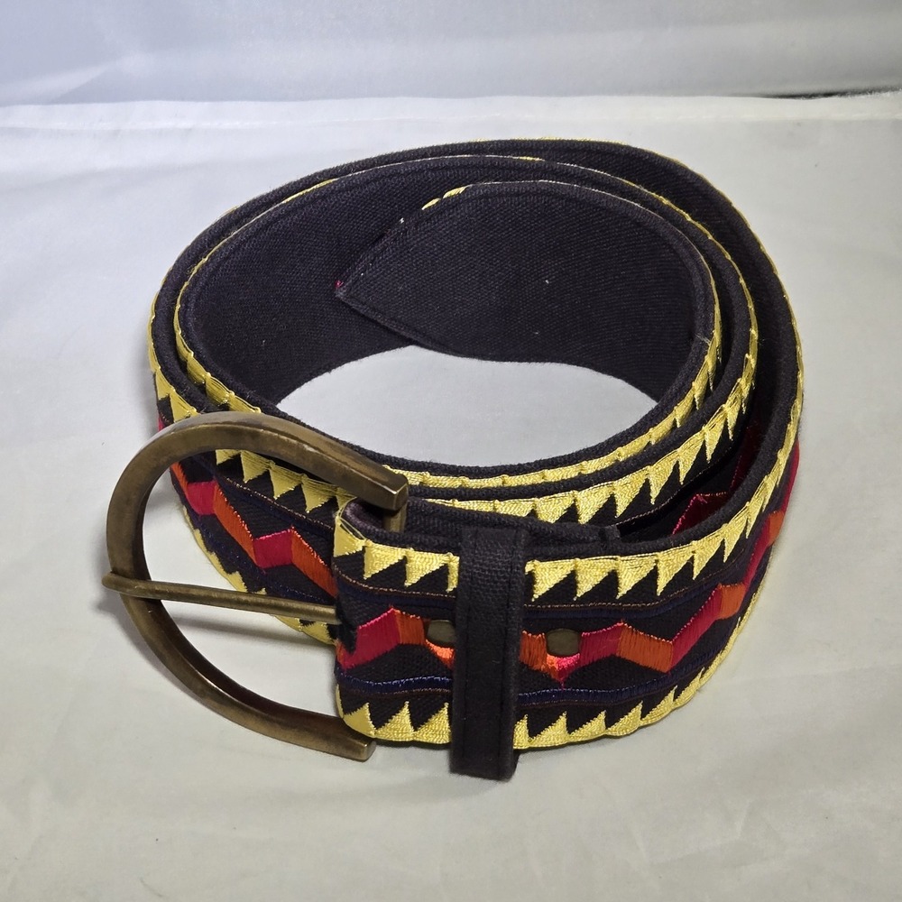 Wyeth‎ x Frida Kahlo Classic Belt Multicolor Embroidered Adjustable 30-34"